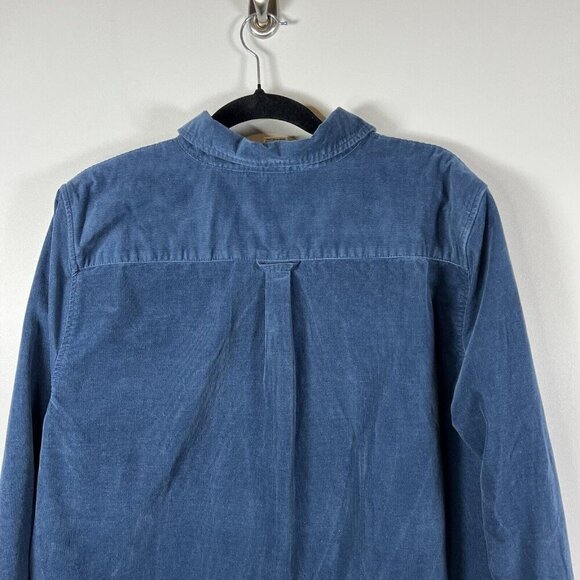 Duluth Trading Co Women’s Sz XXL Navy Blue Long Sleeves Button Up Corduroy Shirt - Picture 7 of 9